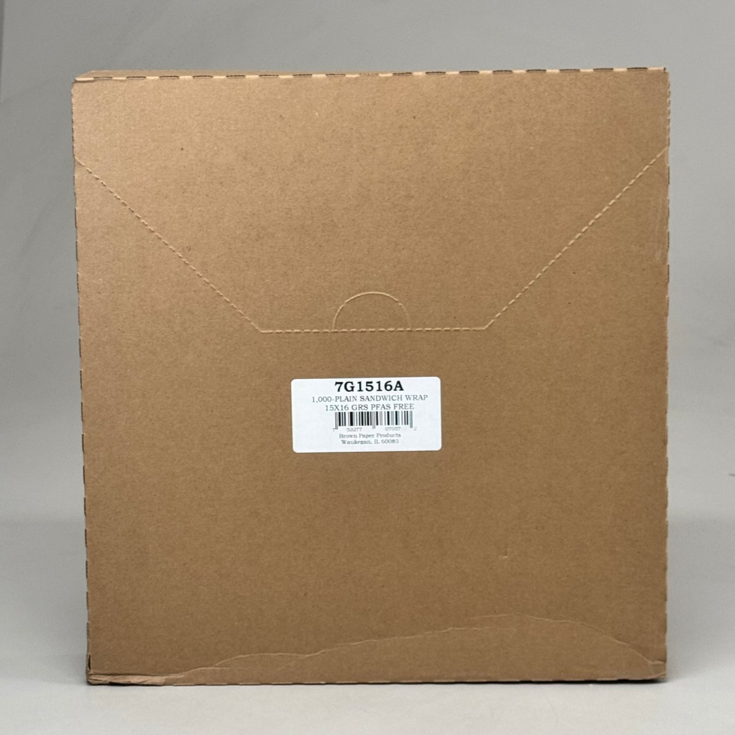 BROWN PAPER GOODS (1,000 PACK) Plain Sandwich Storage Wrap 15"x16" White 7G1516A