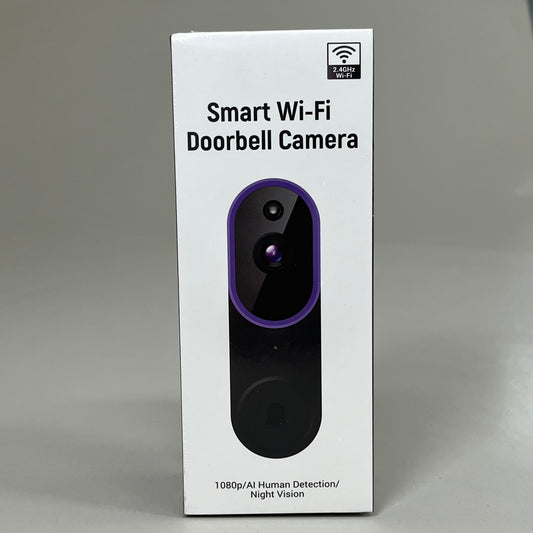 SHENZHEN PUGE ELECTRONICS Wireless Smart 2.4 GHz Wi-Fi Doorbell Camera P50 Black