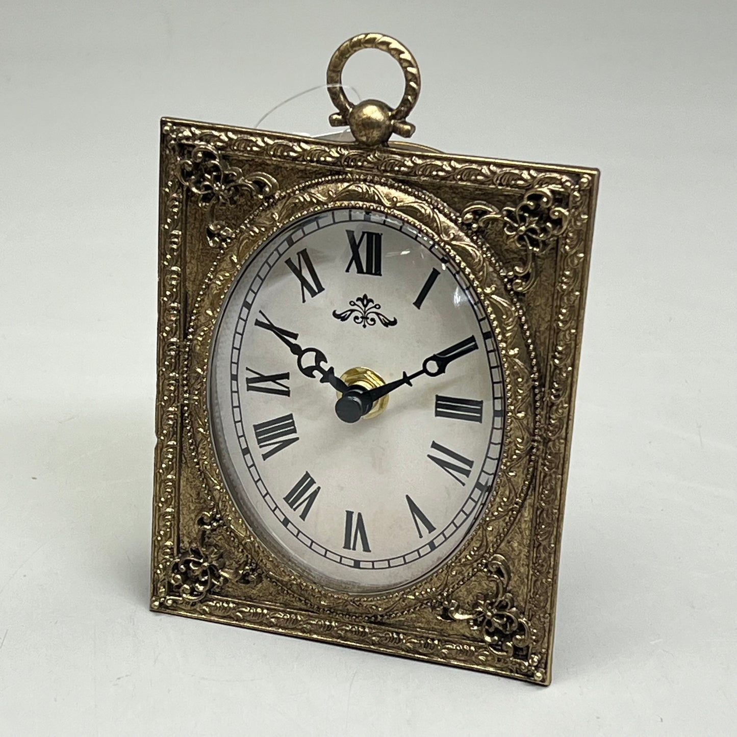 RAZ IMPORTS Antique Style Clock Home Decor 4.25"W x 6"H Gold 4527979