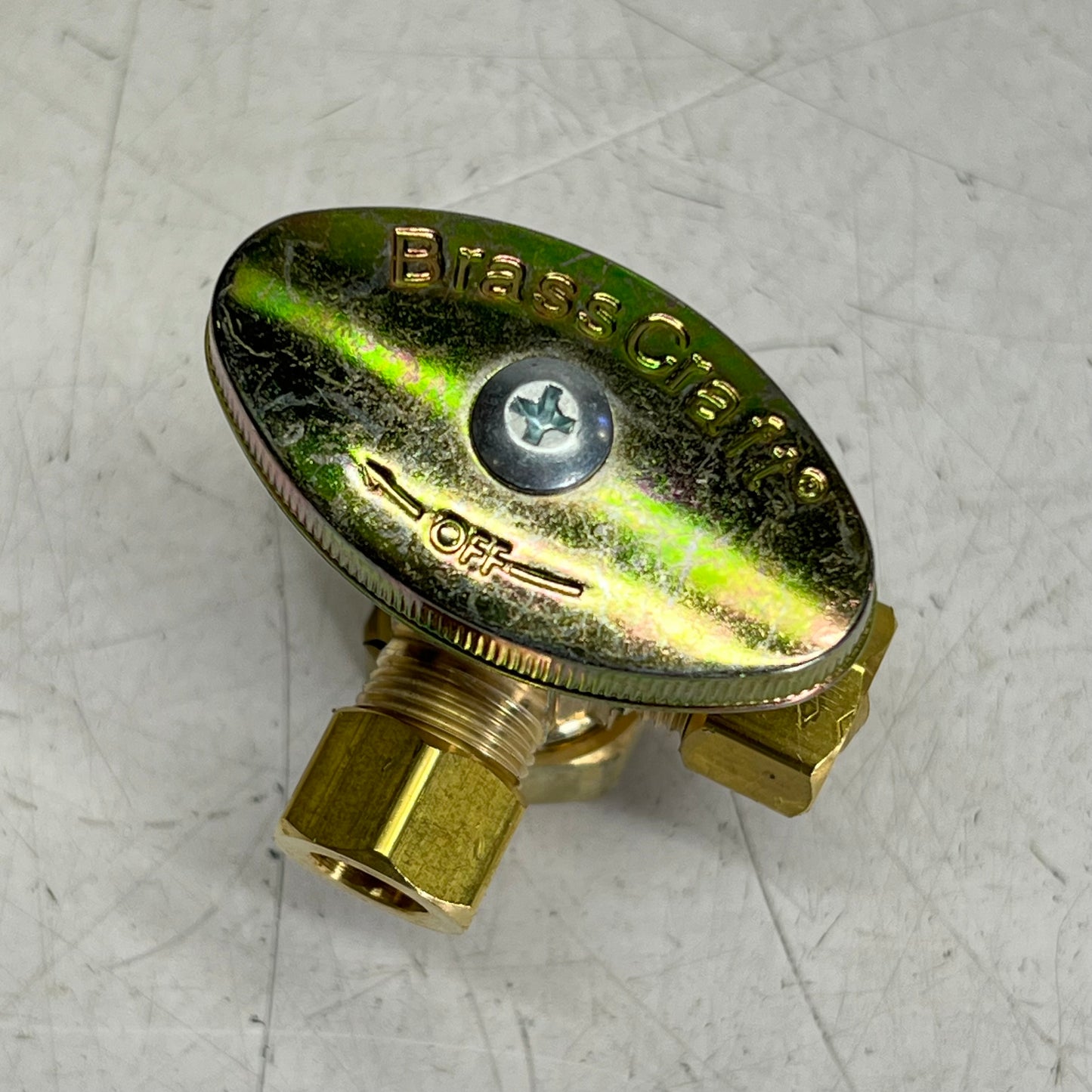 BRASS CRAFT Multi Turn Dual Outlet Valve 1/2" Nom Comp 3/8"OD Comp CR1901LRX| R1