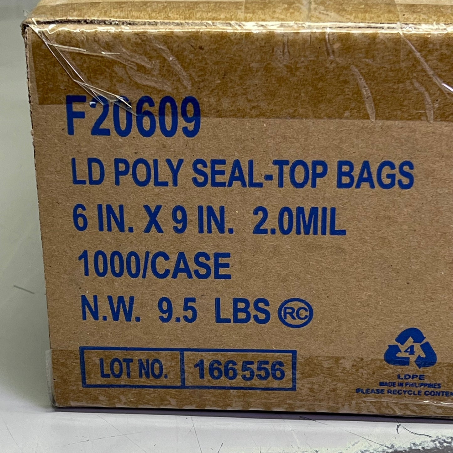 ELKAY PLASTICS (1000) LD Poly Seal-Top Bags 6 In. X 9in. F20609