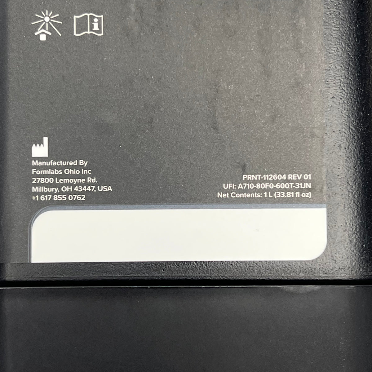 FORM LABS  Flexible 80a Resin V1 Withstand Bending, Flexing & Compression 1 L