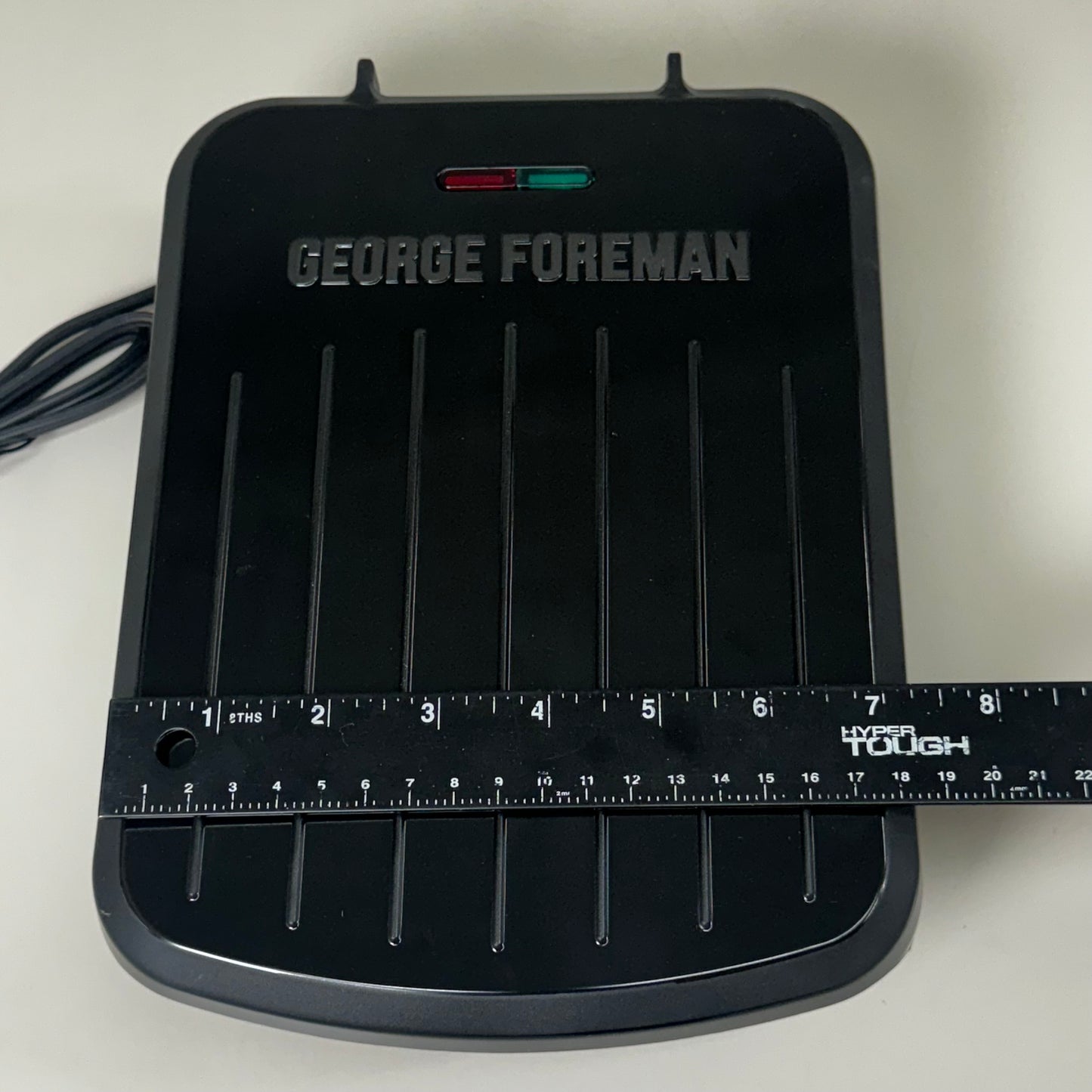 GEORGE FOREMAN Individual Sized Grill & Panini Press 1" Hinge Black GRS040BC AS-IS