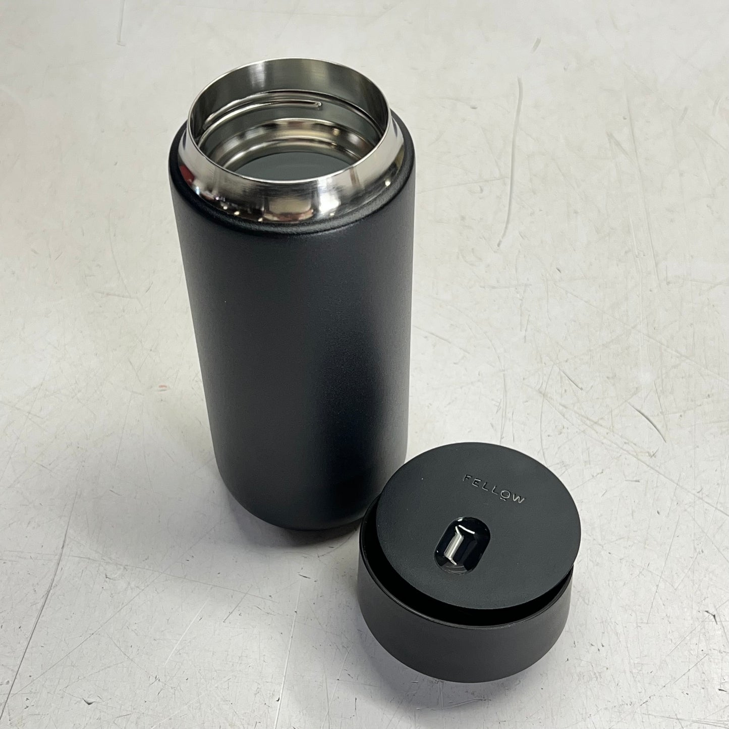 FELLOW Carter Slide Mug 18/8 Stainless Steel Leakproof Seal 16 Oz Matte Black
