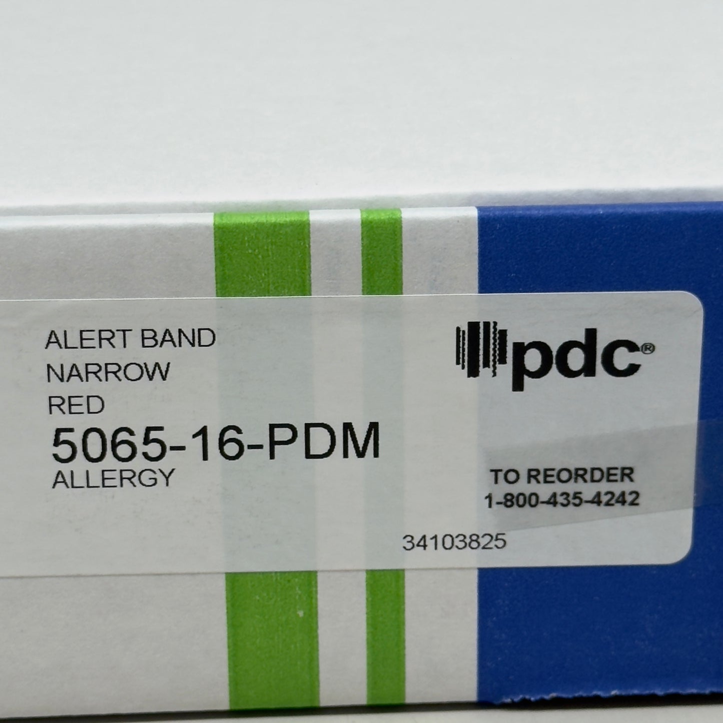 PDC (500 PC) Alert Wrist Band Narrow Bracelets Allergy Red 5065E-16-PDM