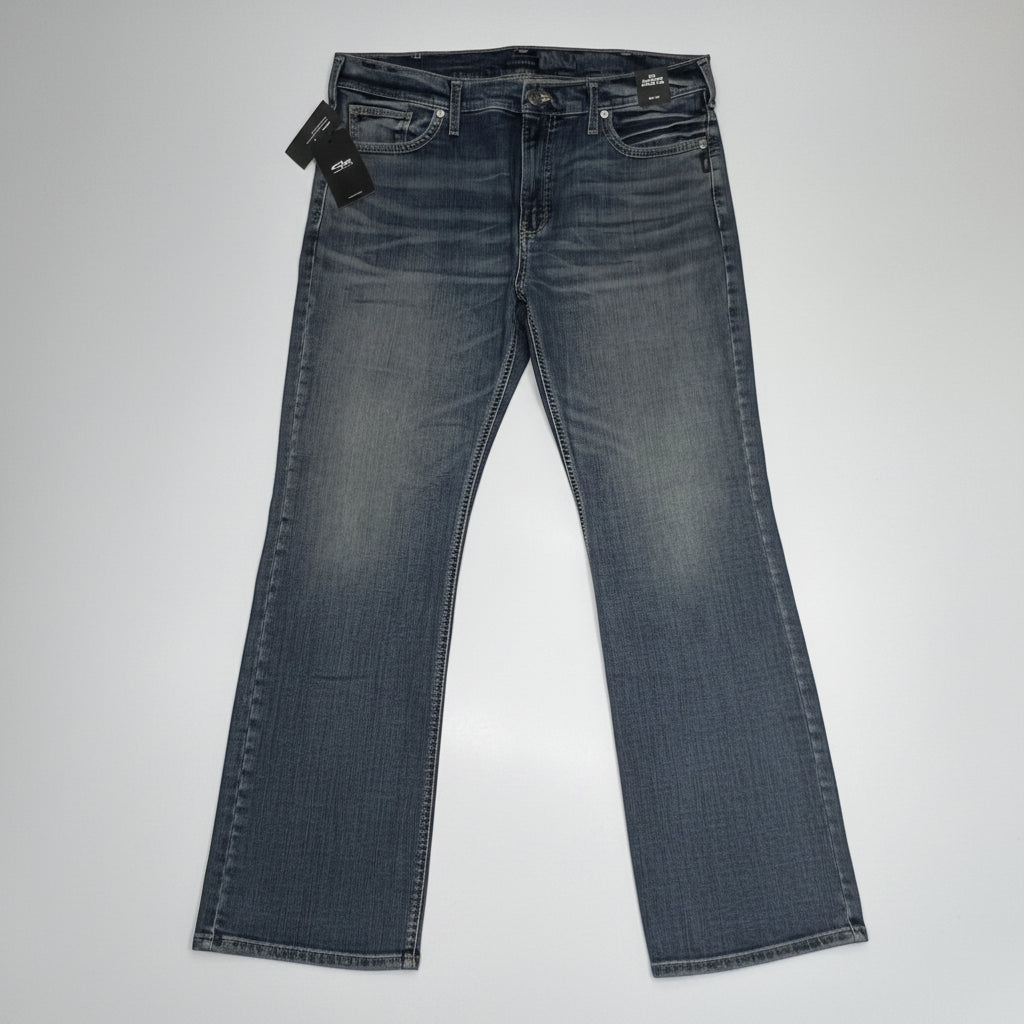 SILVER JEANS CO.  Zac Relaxed Fit Straight Leg Jean Men's Sz 42/34 Indigo