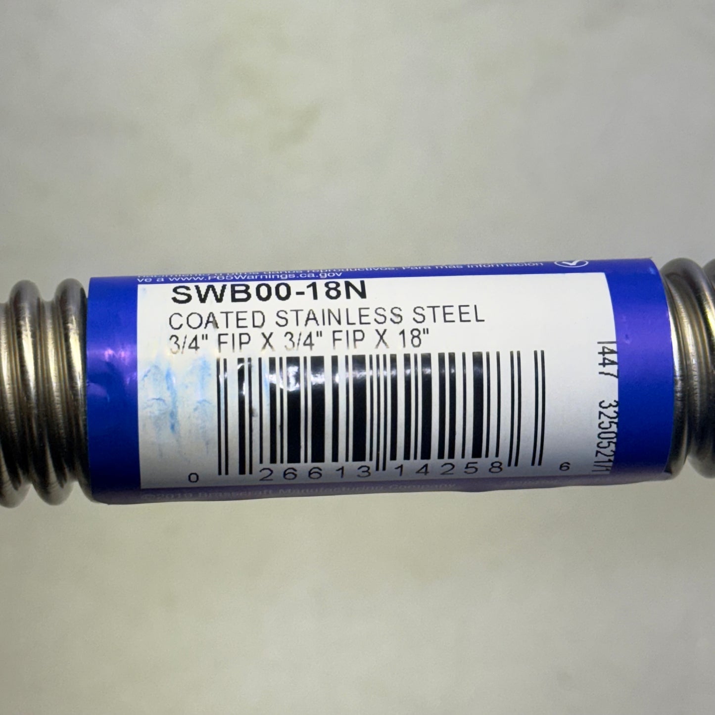 ZA@ BRASS CRAFT (25 PACK) Water Heater Connector Coated SS 3/4" 18" Long SWB00-18N