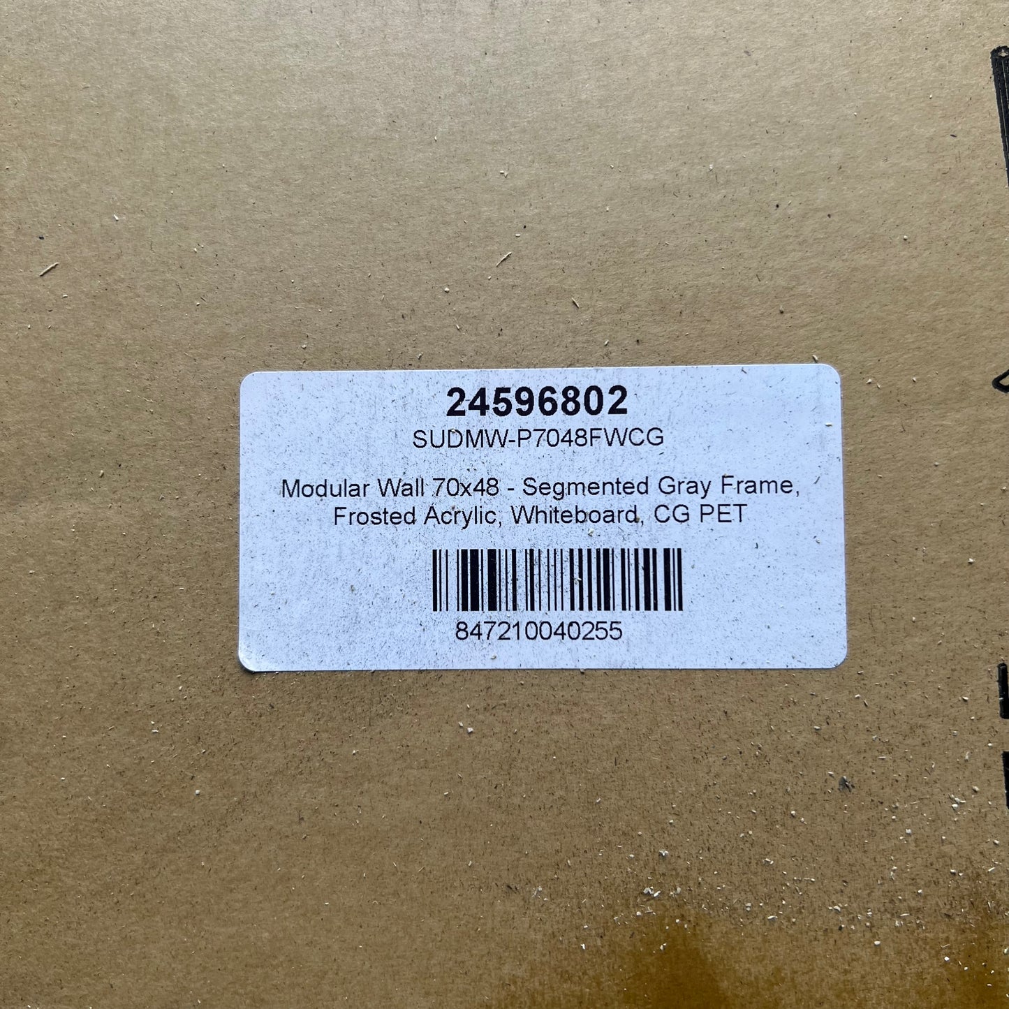 GLOBAL INDUSTRIAL (2 Boxes) Luxor Modular Room Divider Wall System 70 x 48 Grey 24596802