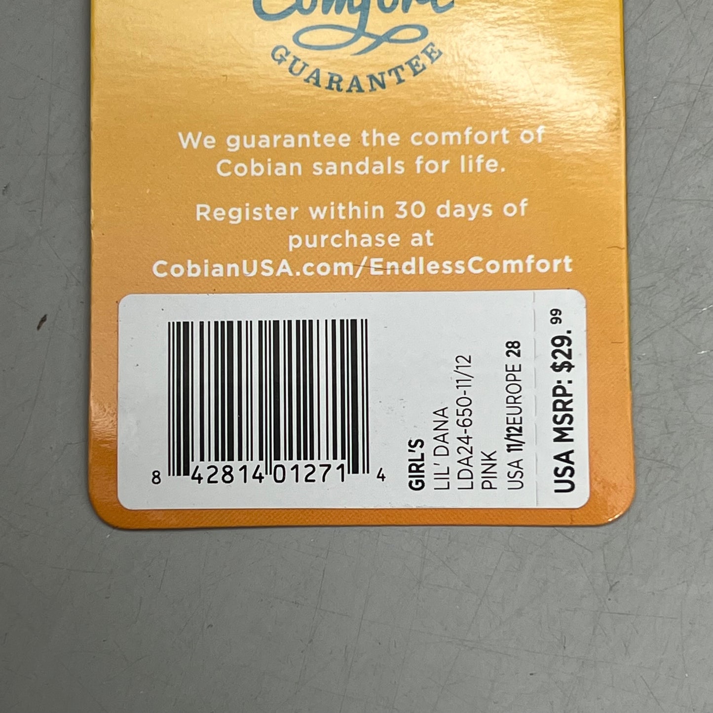 COBIAN Lil' Dana Strap Flower Sandals Kid's Sz 11/12 Pink LDA24-650-11/12