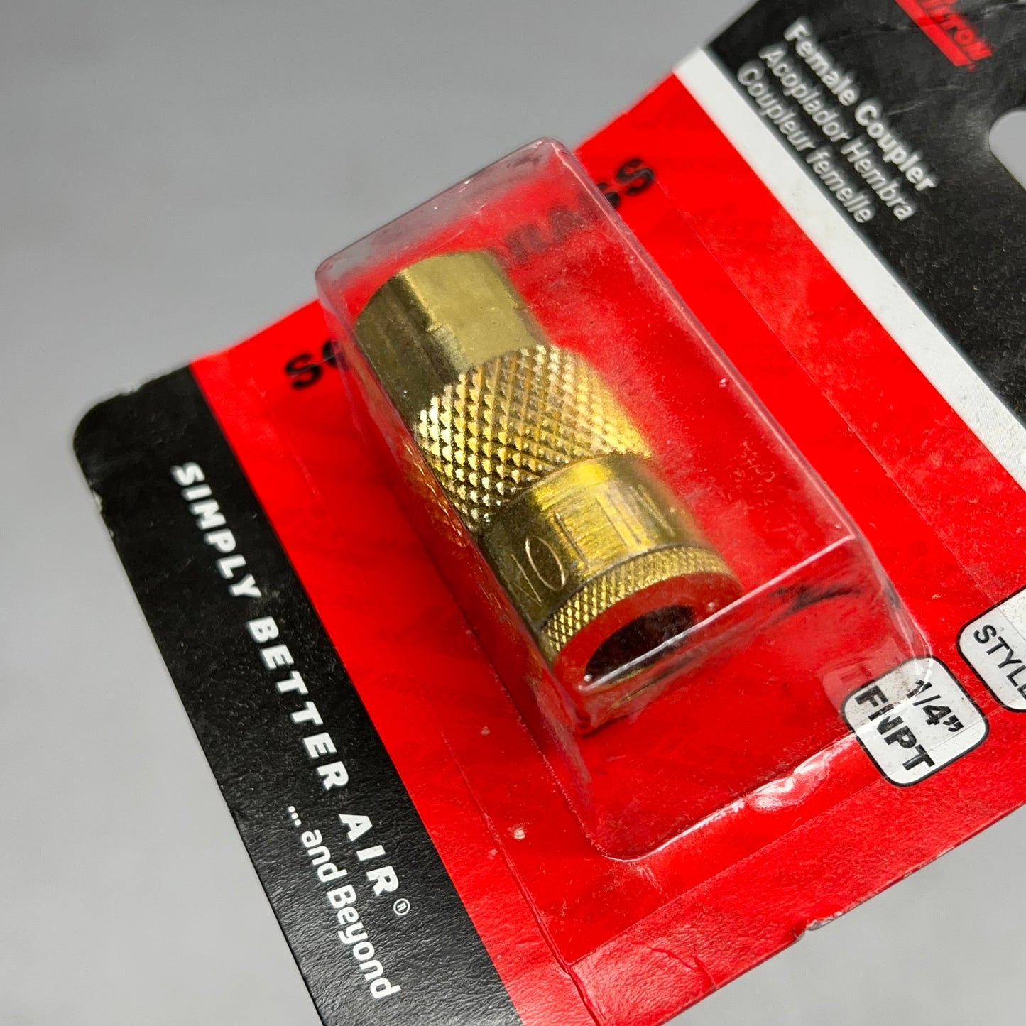 ZA@ LISLE (2 PACK) T-Style Air Compressor Quick Connect Fitting Coupler  1/4" Fnpt Female  Solid Brass S-785