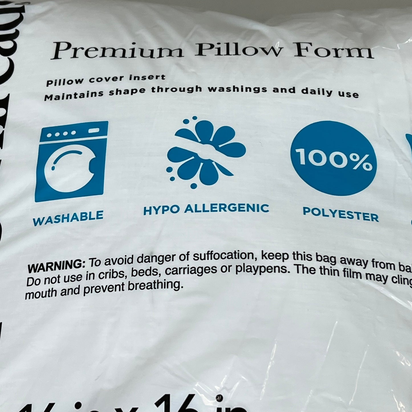 LOOPS & THREAD (2 PACK) Pillow Form Hypo Allergenic 100%Polyester 16"x16" 161164