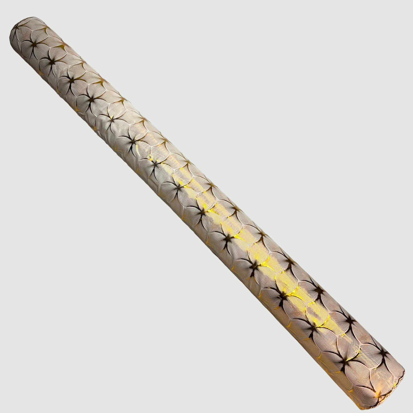 PVC Lace Dining Tablecloth Floral Pattern 54"x60' Clear/Gold