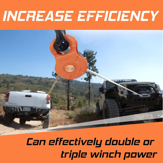 G2G4 12 Ton Snatch Block Pulley For Synthetic up to 5/8" Rope, Steel Cable, Winch