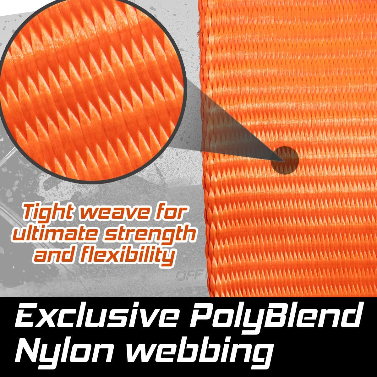 G2G4 Looped Tow Strap 20ft x 3" 35,000 LB Break Strength Off-Road Recovery 4WD