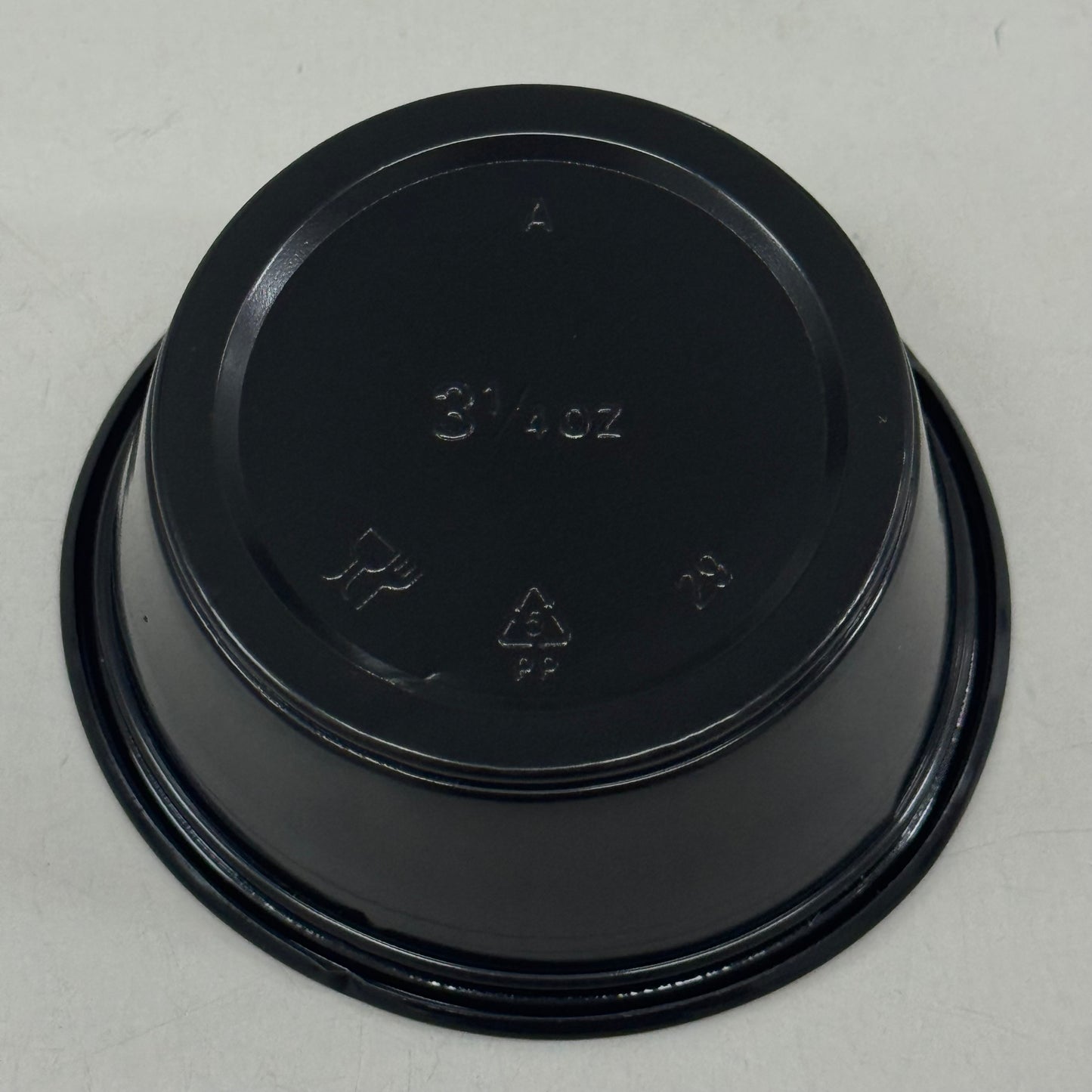 EVOPAK (1 Box, 2500 Cups) Plastic No Lid Serving/Portion Cups 3.25oz Black (As-is Slightly Damaged)