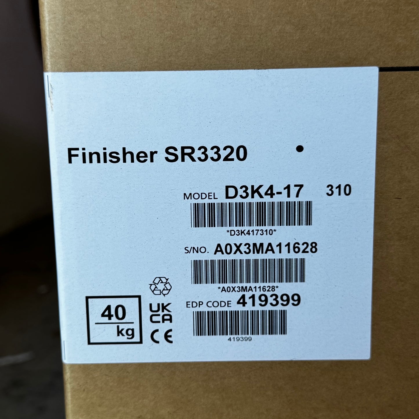 FINISHIER Printer SR3320 24"W x 17"L x 38"H GREY D3K4-17