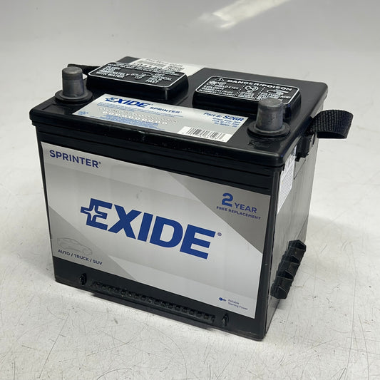 EXIDE Sprinter Auto/Truck/Suv Battery Reliable Starting Power 26R 12V S26R(Use|d)