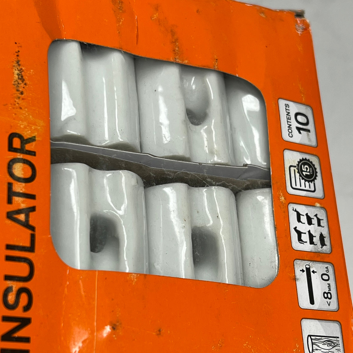 GALLAGHER (10 PACK) Porcelain High Strain Fire Resistant Insulator White G69203