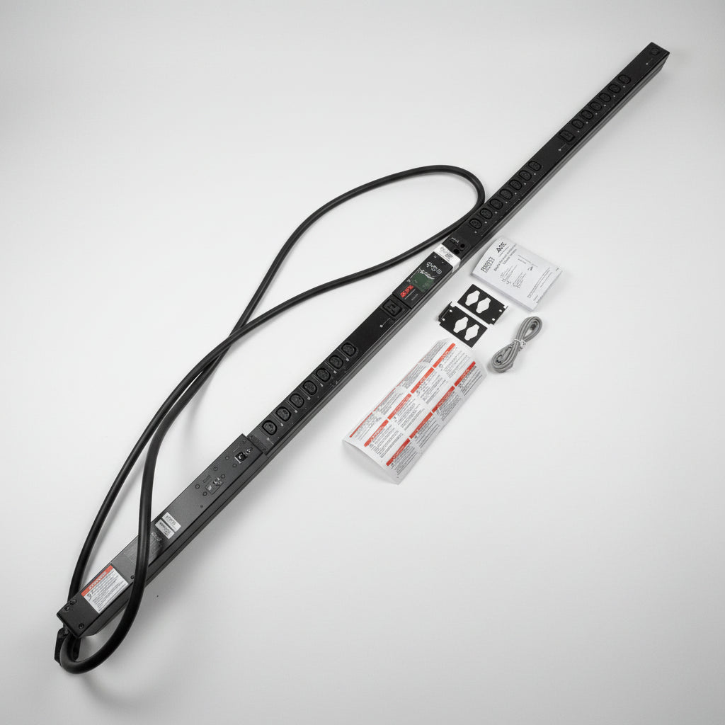 SCHNEIDER ELECTRIC Power Strip Metered by Outlet W/ Switching 12' Black AP8641