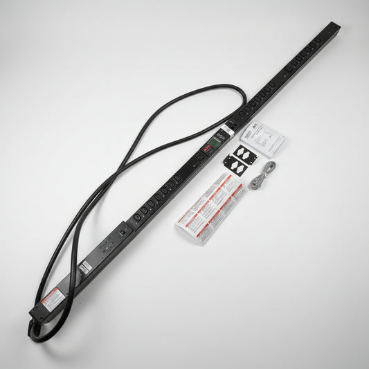 SCHNEIDER ELECTRIC Power Strip Metered by Outlet W/ Switching 12' Black AP8641