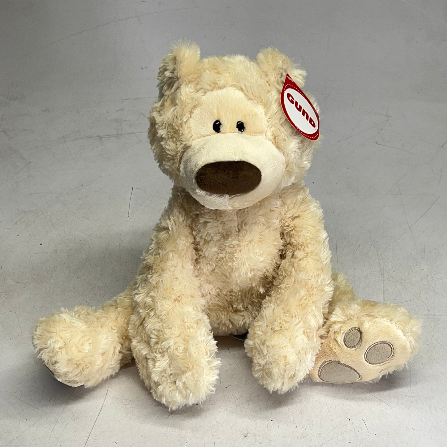 GUND Classic Philbin Bear Fluffy Textured Plush  18" XL Paws Beige 6047532
