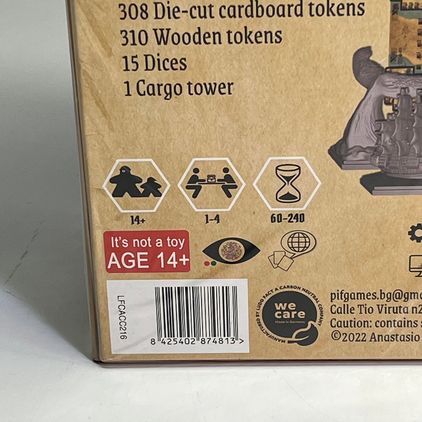 PIF GAMES Colonial Captain's Log Sandbox Board Game For Ages 14+  1-4 Player