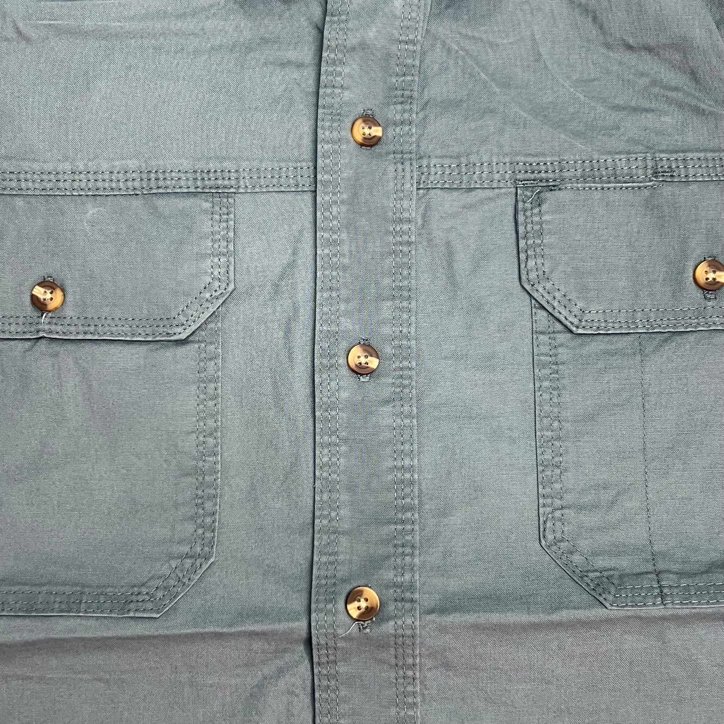 NOBLE OUTFITTERS Short Sleeve Weathered Work Shirt Men's Sz XL-R Light Blue 12005