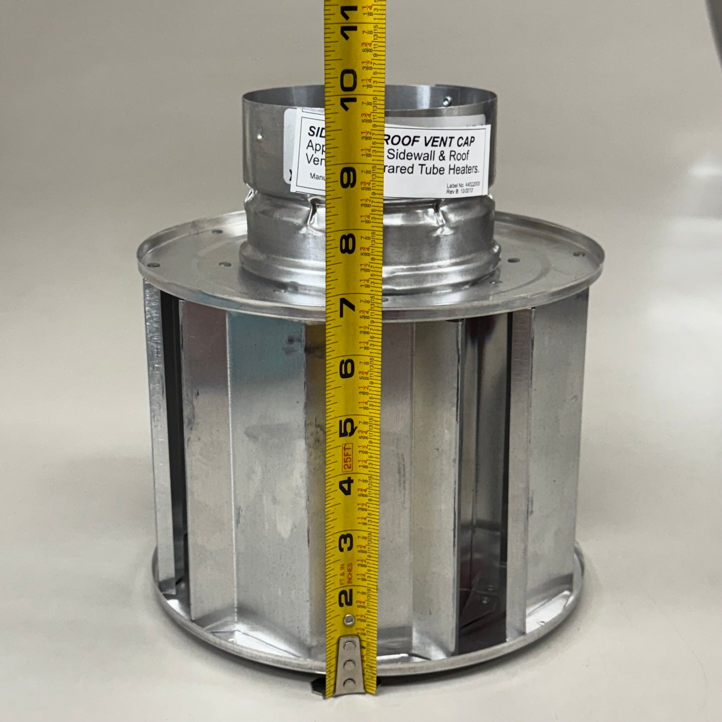 GAS FIRED PRODUCTS Sidewall Or Roof Vent For Infrared Tube Heaters 4.5" Vent Chrome (New Other- Slight Cosmetic Damage)