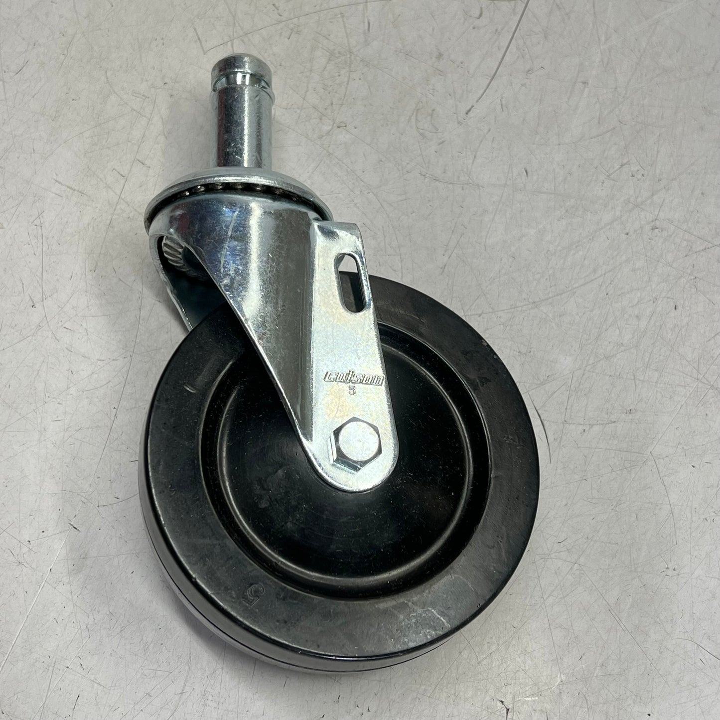 METRO (SET OF 4) Swivel Stem Casters Resilient Rubber Wheel Treads 5" 5M