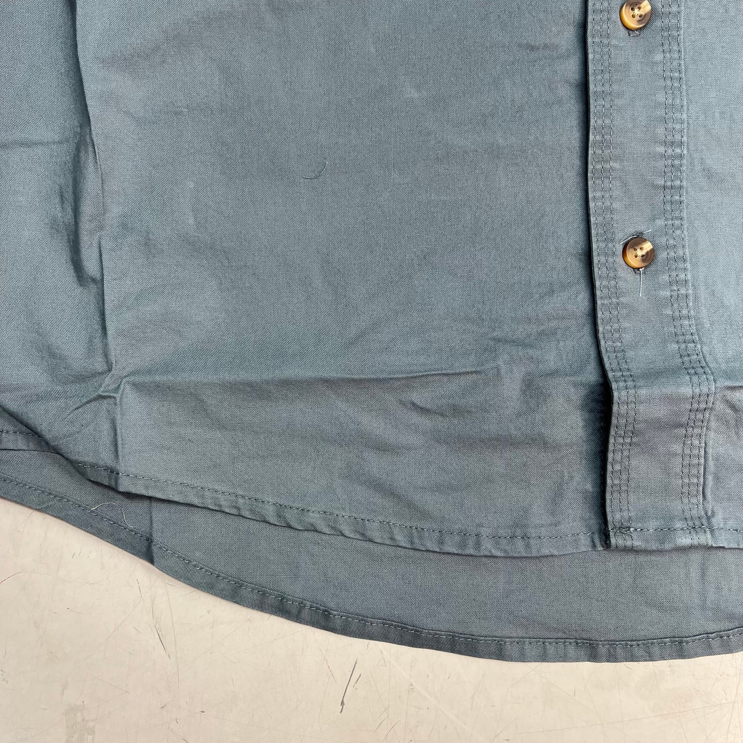 NOBLE OUTFITTERS Short Sleeve Weathered Work Shirt Men's Sz XL-R Light Blue 12005