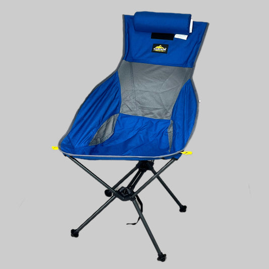 CASCADE Mountain Tech Outdoor High Back Lightweight Camp Chair Blue New/No Box