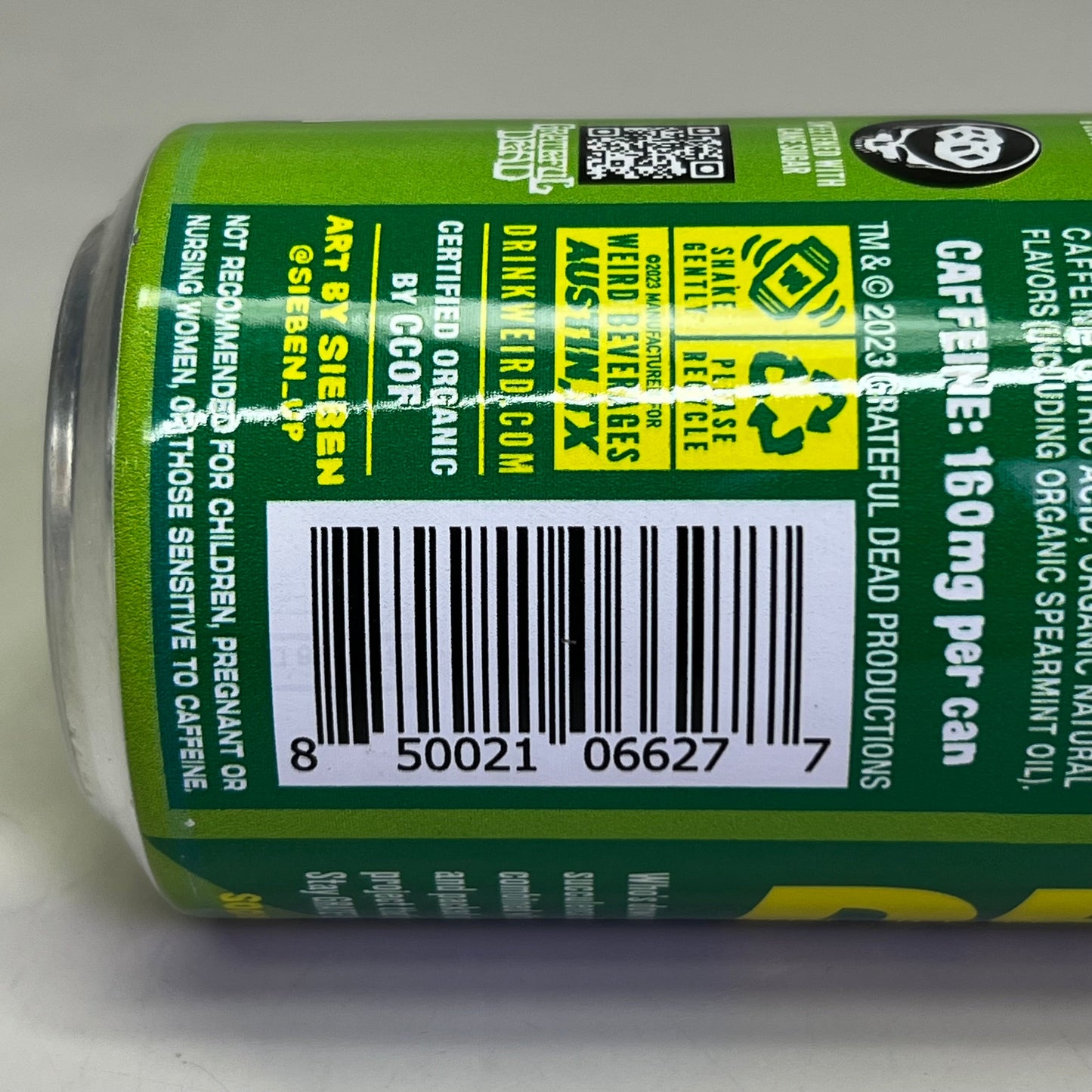 ZA@ WEIRD YERBA (12 PACK) Mystical Mint Yerba Mate 16 fl oz (New) C