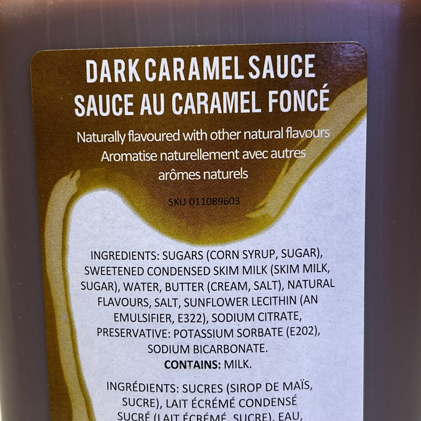 ZA@ STARBUCKS (4 PACK) Dark Caramel Sauce for Beverages 1.89 L BB 11/25 A