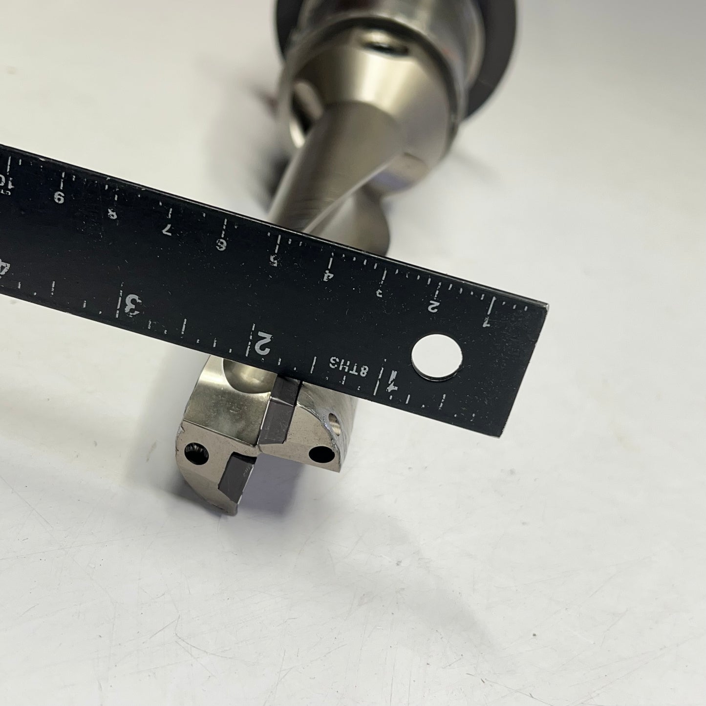 End Mill Tool Holder W/ Ingersoll Quad Drill ~ 1.375" Dia Q0349140N6R02  (Used)