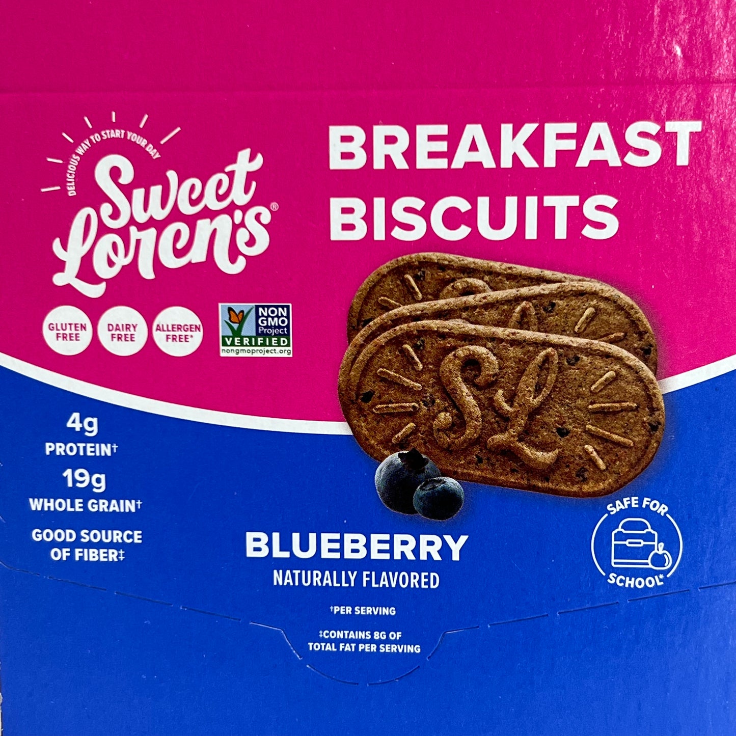 SWEET LOREN'S (8 PACK/Case) Blueberry Breakfast Biscuits 1.6 oz BB 06/26
