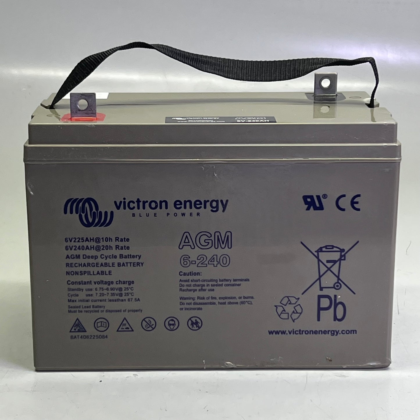 VICTRON ENERGY AGM Deep Cycle Battery 6V-240AH Grey AGM 6-240 (New Other, Distressed Box)