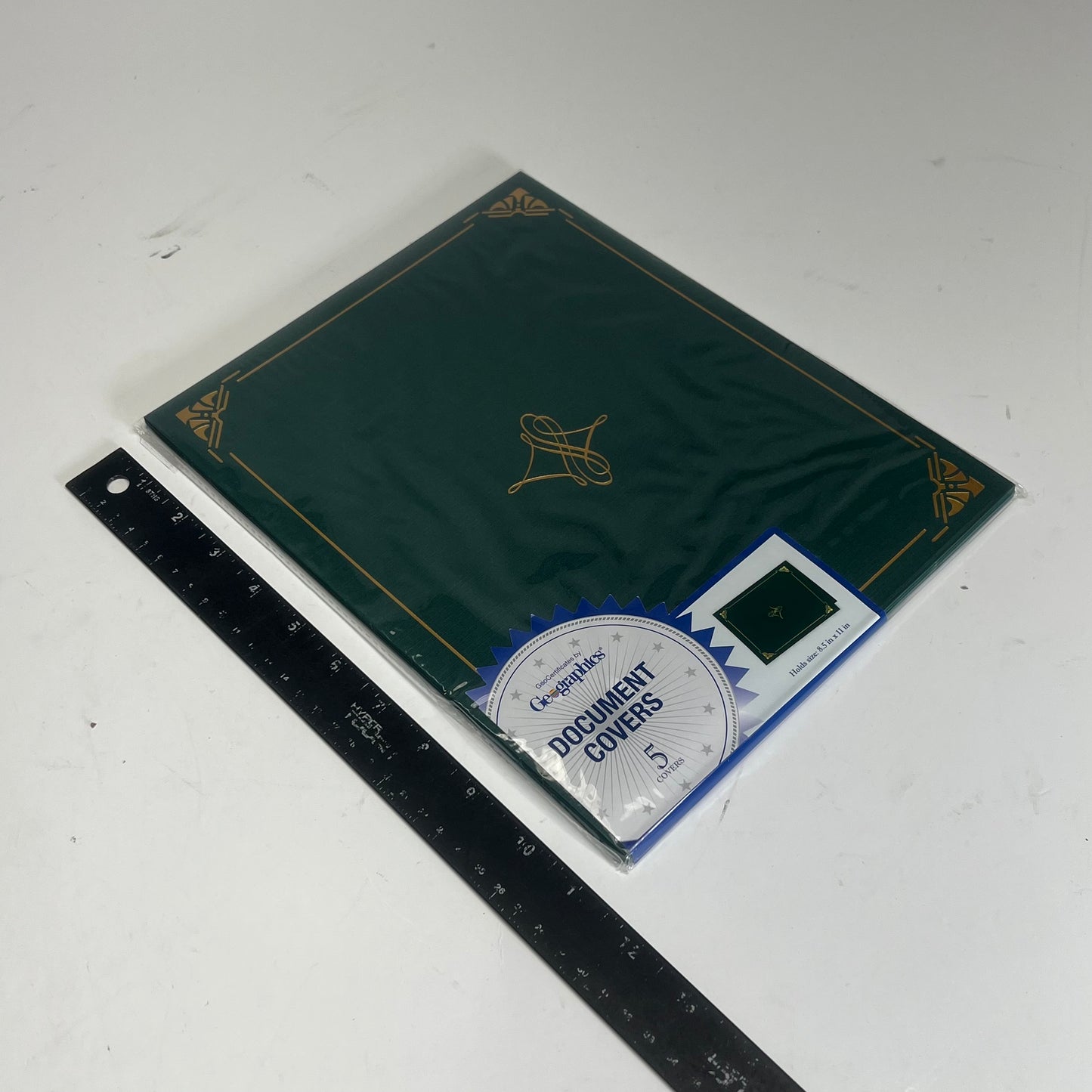 GEOGRAPHICS (5 PACK) Letter Recycled Certificate Holder 8.5"x11" Green 47843