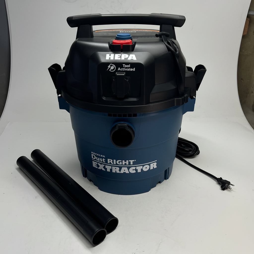 ROCKLER Dust Right Tool Activated Hepa Dust Extractor 9 Gal Blue/Black 75041