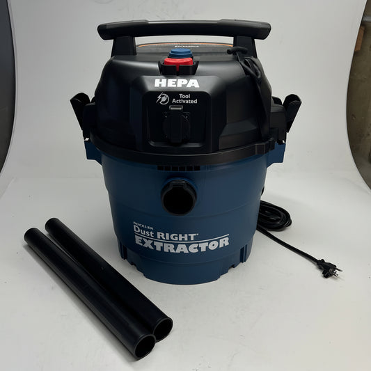 ROCKLER Dust Right Tool Activated Hepa Dust Extractor 9 Gal Blue/Black 75041
