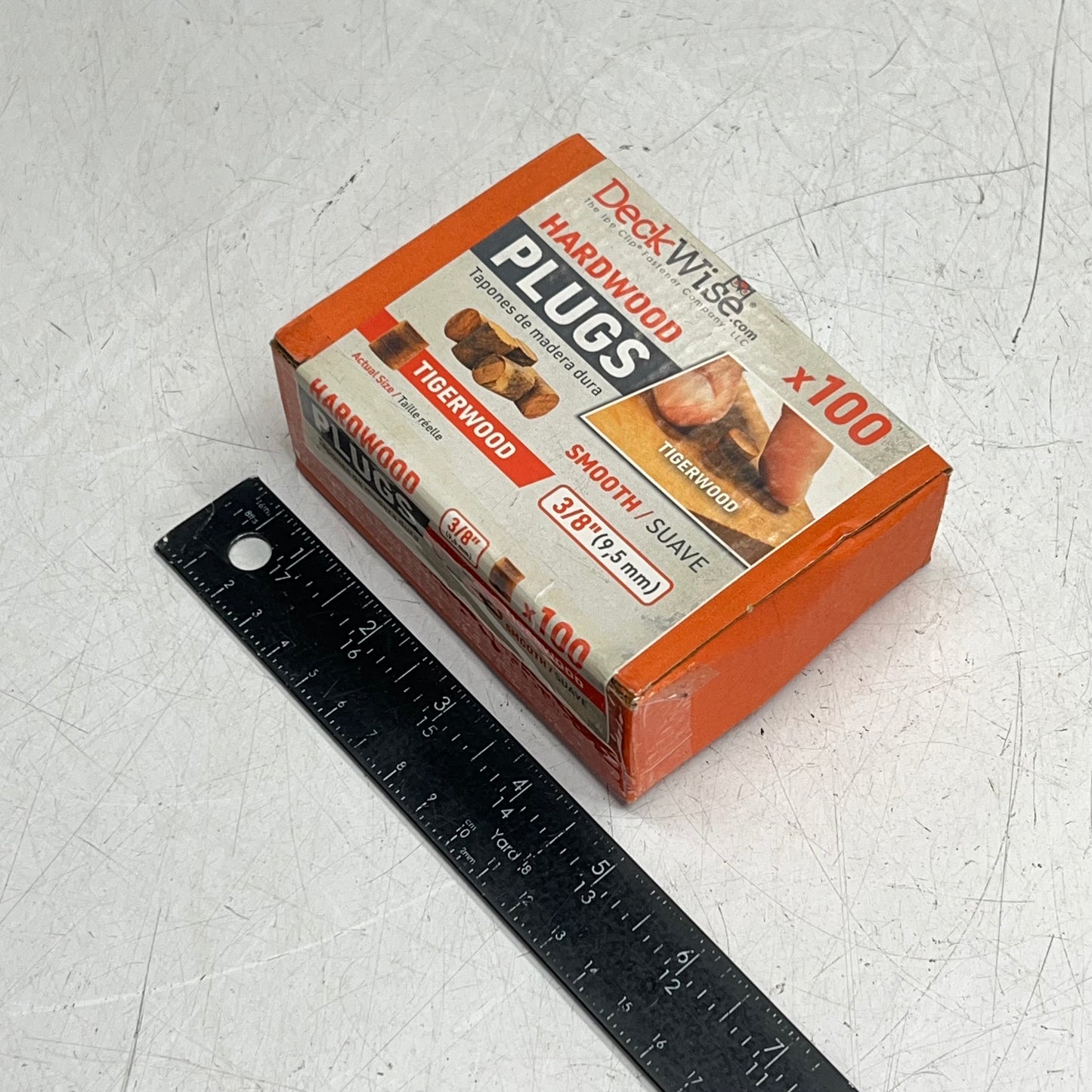 DECK WISE (2 PACK, 100 EACH) Hardwood Deck Plugs Tigerwood Smooth 3/8" Tan