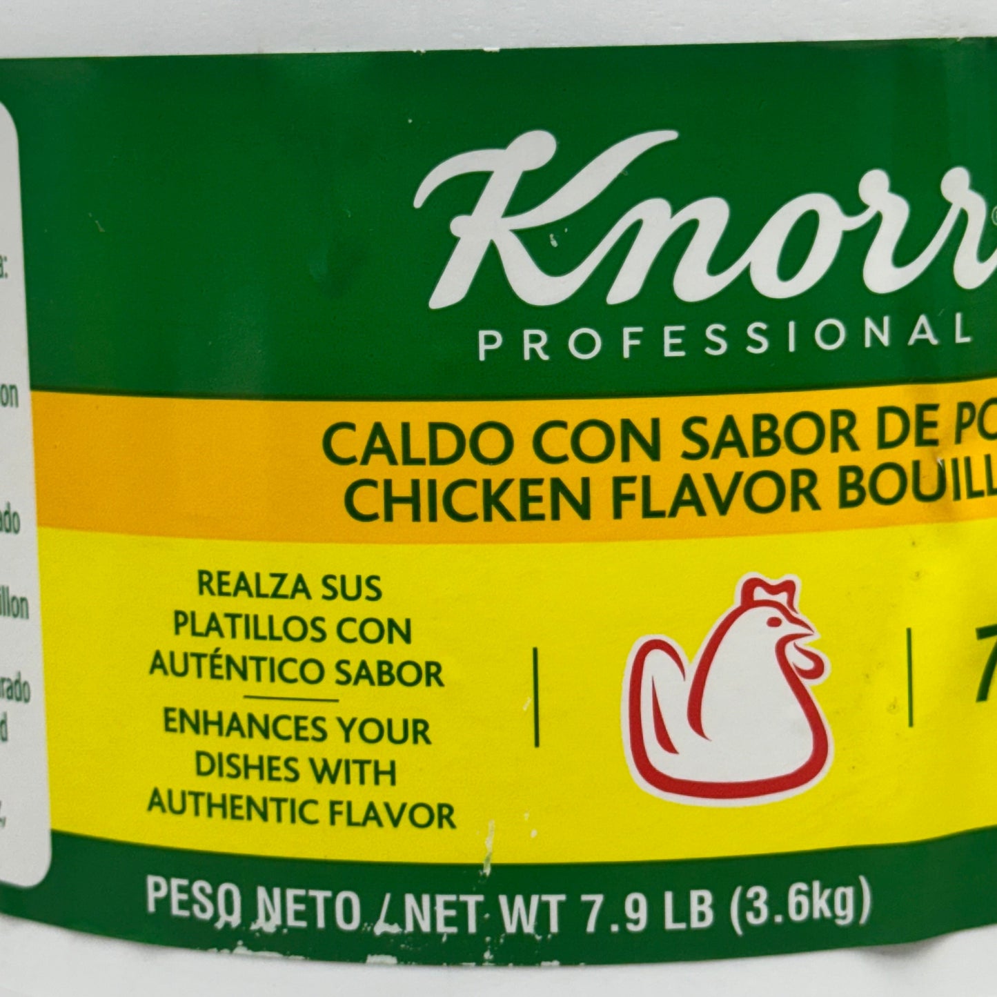 ZA@ KNORR Professional (4 Pack) Chiken Flavor Bouillon 7.9Lbs BB 10/25 (New) D