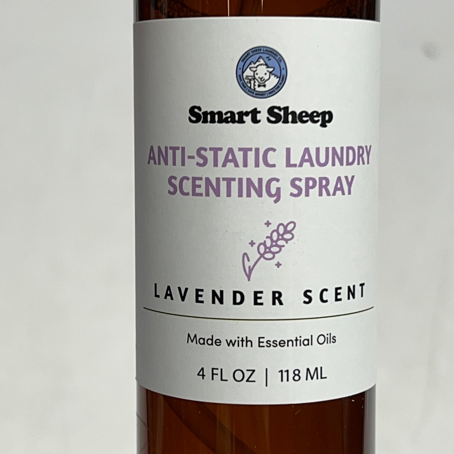 SMART SHEEP (2 PACK) Anti-Static Lavender Scent Spray W/ Essential Oils 4 fl oz