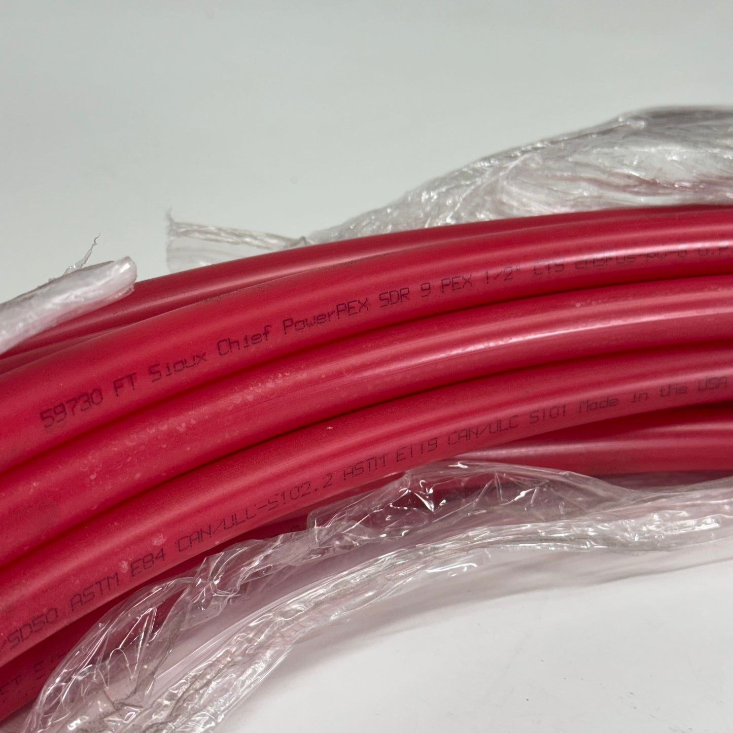 SIOUX CHIEF Powerpex Non-Barrier Pex-B Tubing Sz 1/2" x 100 ft, Red 665X2R100