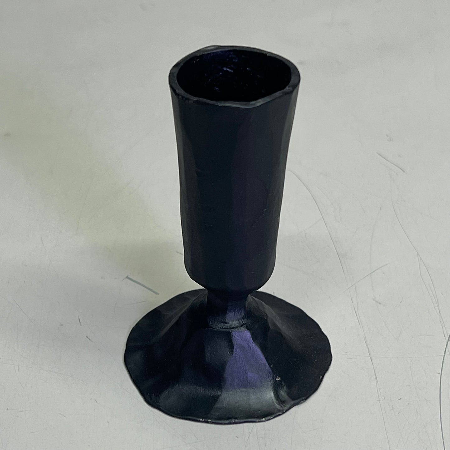 CREATIVE CO-OP (2 PACK) Hand Forged Cast Iron Candle Holder  3.5" Black DG0184