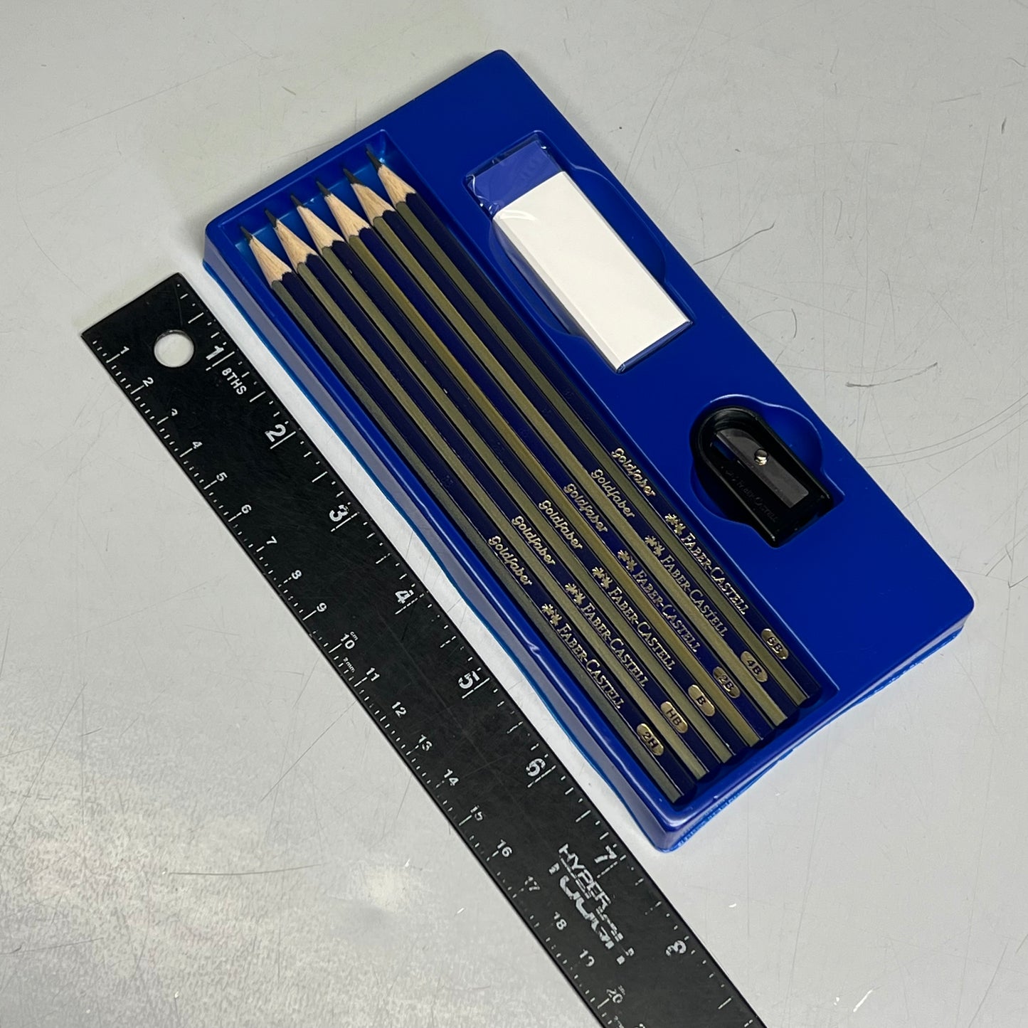 FABER-CASTELL (2 PACK) Graphite Sketch Pencil Set W/ Clay 8 Piece Set 114000T