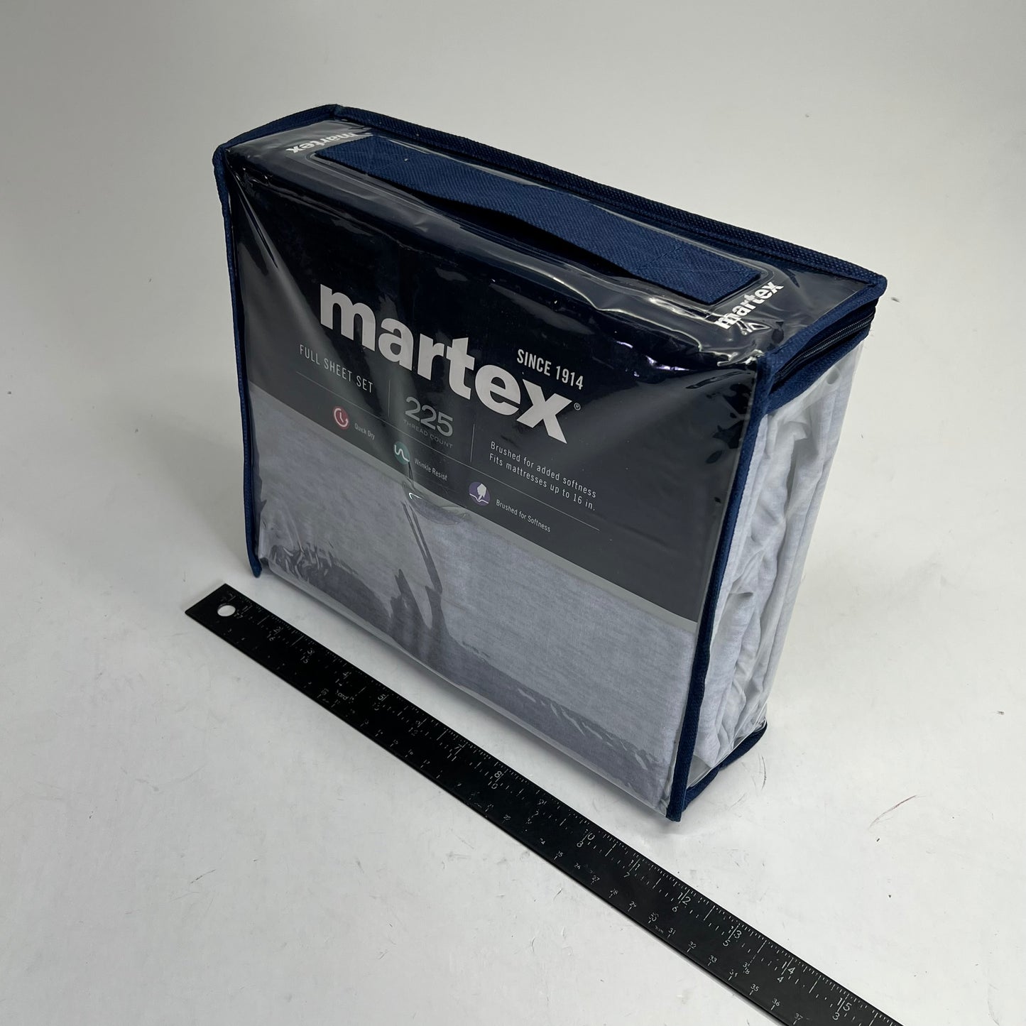 MARTEX 225 Thread Count Soft Wrinkle Resistant Sheets Set Full Light Grey