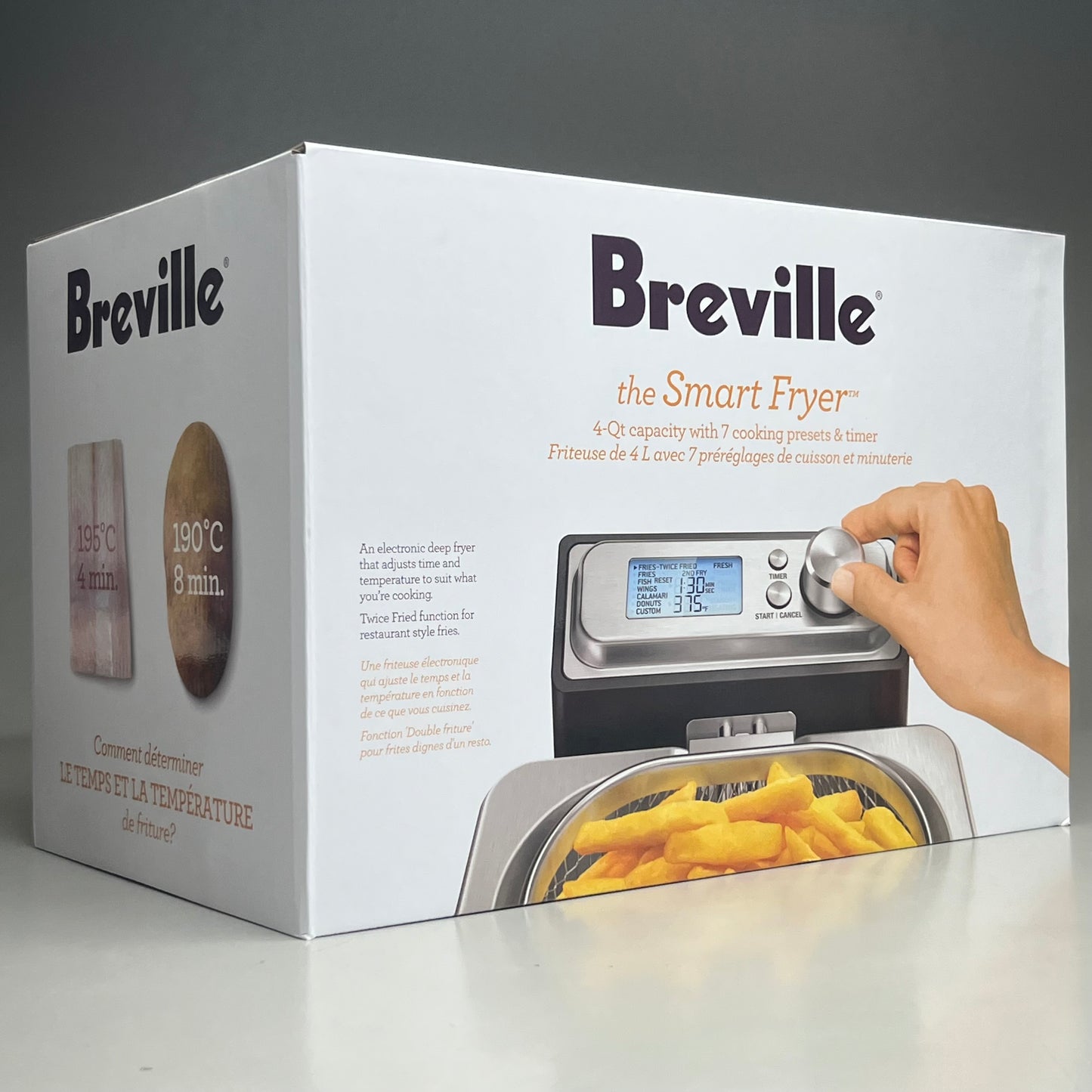 BREVILLE The Smart Fryer Deep Fryer BDF500XL Stainless Steel 4 Qt.