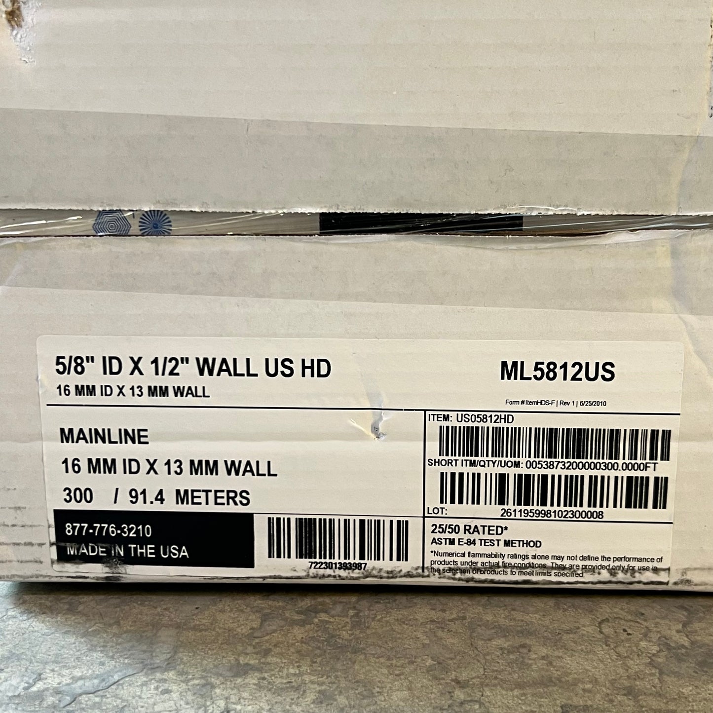 ZA@ MAINLINE Self-Seal Pipe Insulation Sz 5/8" ID X 1/2" Wall US HD - Black ML5812US