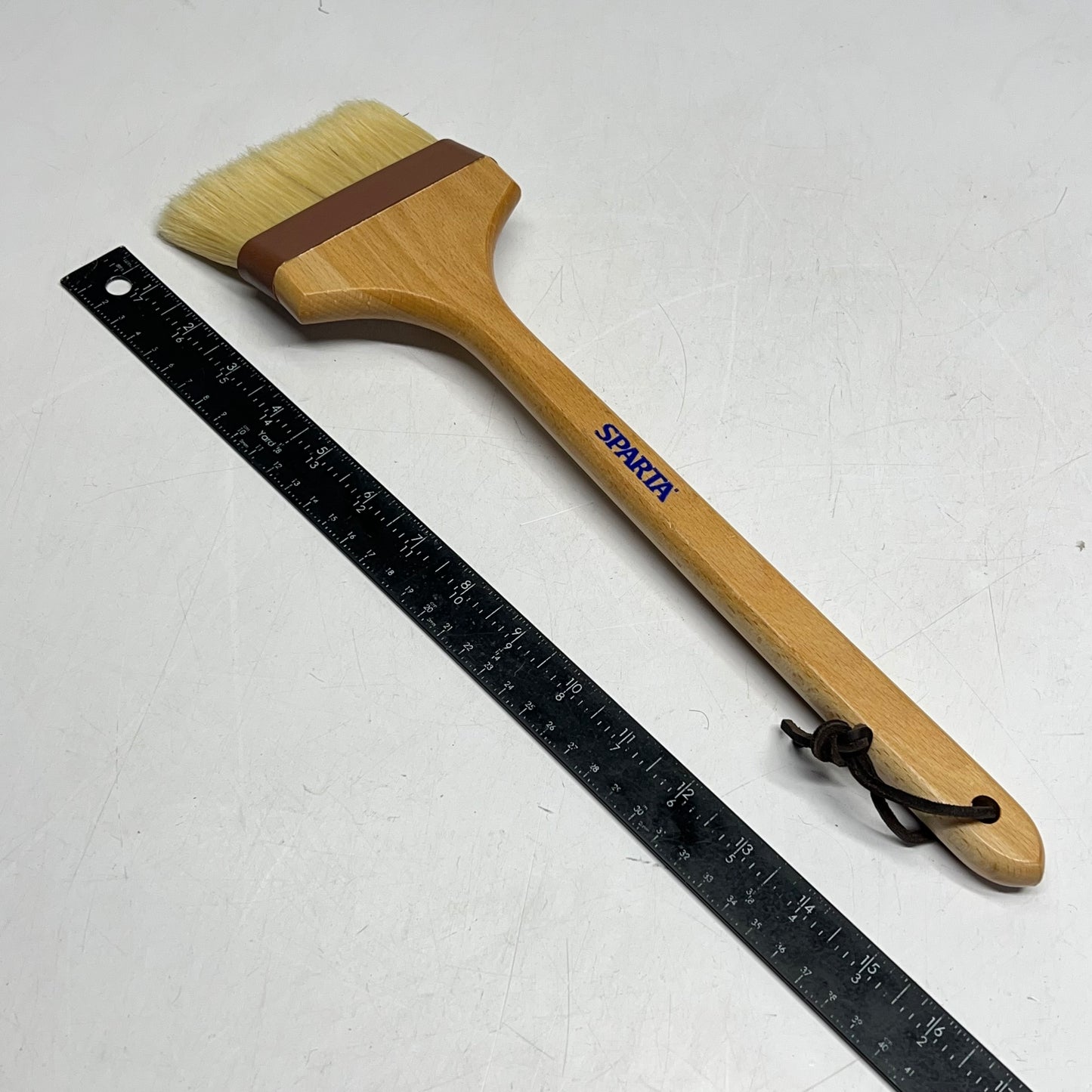 SPARTA Sterilized Angled Boar Natural Bristle Brush 4" Tan/Brown/White 4037100