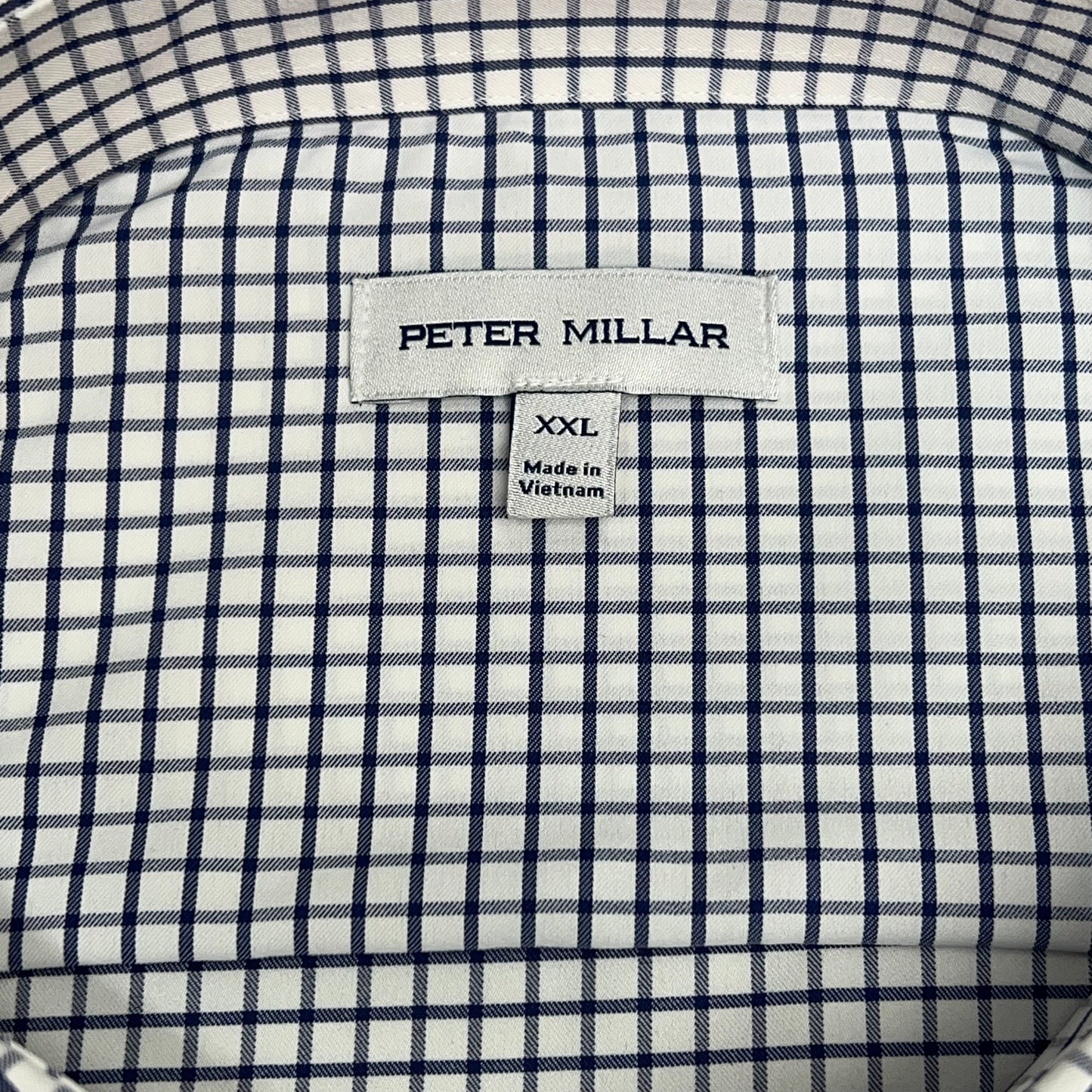 PETER MILLER Hanford Performance Twill Sport Shirt Men's Sz XXL Classic Navy